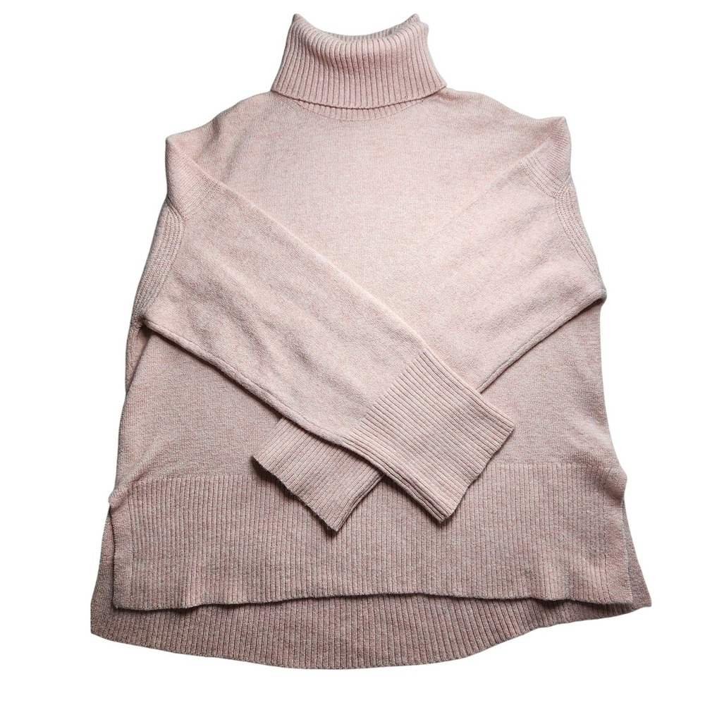 J.Crew Re-Imagined Pink Merino Wool Alpaca Blend Turtleneck Sweater M OC360